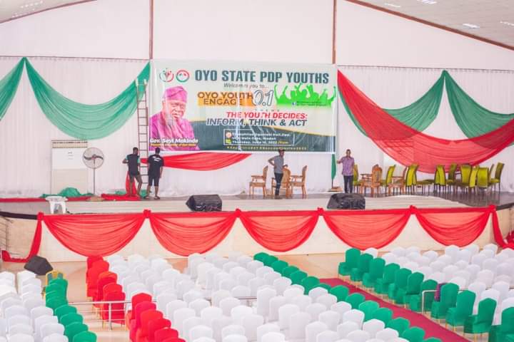 Oyo State PDP Youth Engage: All Roads Lead To Theophilus Ogunlesi Hall, Today….[Photos]