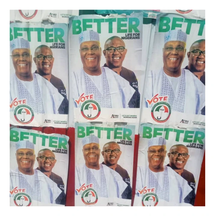 Reactions Trails PDP Campaign Poster In Bauchi State Showing Peter Obi As The Running Mate To Atiku