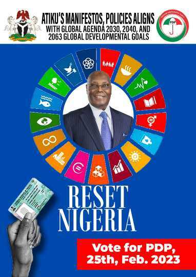 Atiku’s Manifesto, Policies Align With UN- SDGs 2030, 2040, 2063 Global Agenda Developmental Goals – Hon Kunle Yusuff MON