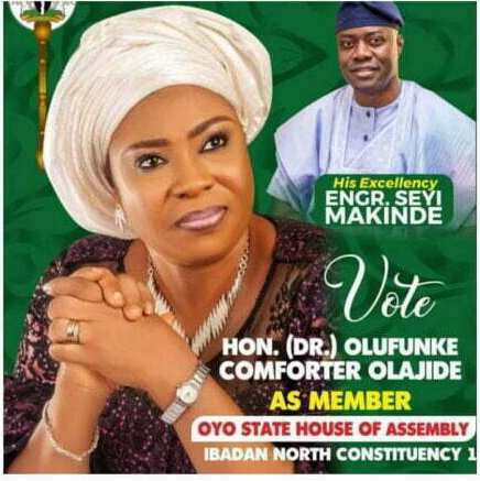 March 18th Election: Like Seyi Makinde will floor Opposition, Olufunke Comforter is the Candidate to Beat them in Oyo Assembly,Ib North Constituency1- Poby