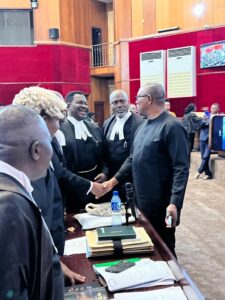 BREAKING: Drama as Peter Obi Arrives Presidential Election Petition Tribunal[Video+Photos]