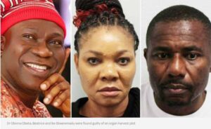 The Old Bailey Court in London, on Friday afternoon, sentenced a former Deputy Senate President of Nigeria, Ike Ekweremadu, his wife Beatrice and a middleman, Dr. Obinna Obeta, to 26 years imprisonment over organ harvesting charge.Ekweremadu is to serve about ten years in prison, his wife is to serve six years and Dr. Obeta will serve 10 years in prison.