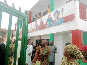 100-Day In Office: Mammoth crowd In Ibadan North Agog As Comforter Commissions Constituency1 Office, Presents Awards, Gifts Out Cash To Residents(Photos)