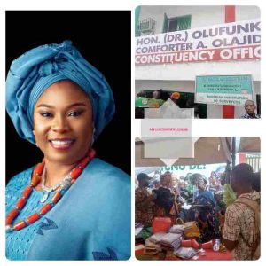 100-Day In Office: Mammoth crowd In Ibadan North Agog As Comforter Commissions Constituency1 Office, Presents Awards, Gifts Out Cash To Residents(Photos)