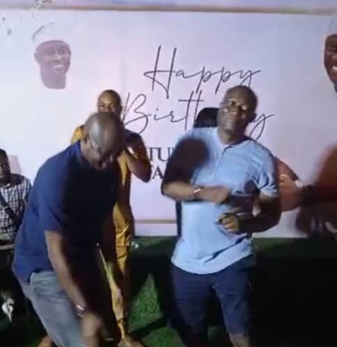 Viral Video As Makinde Celebrates His Bestie,Otunba Seye Famojuro In Grandstyle(Watch)