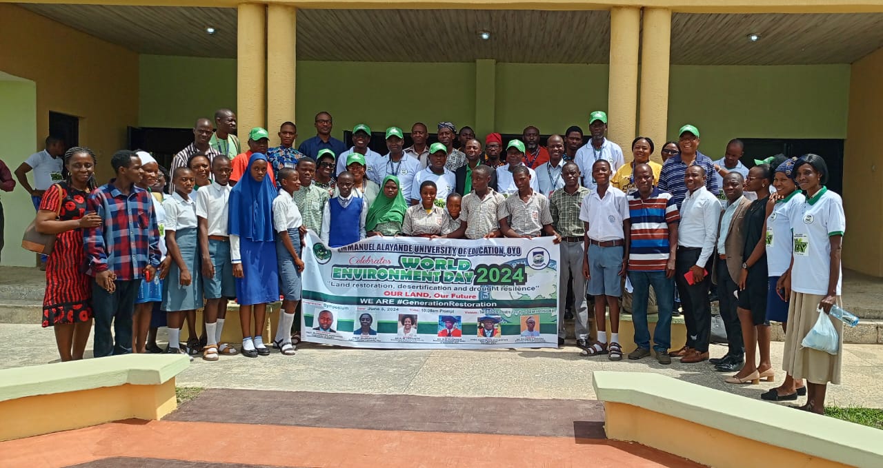 Professor Ayoade Olayiwola Ogunkunle, Pro-Chancellor and Chairman of Council planting a tree to mark the day