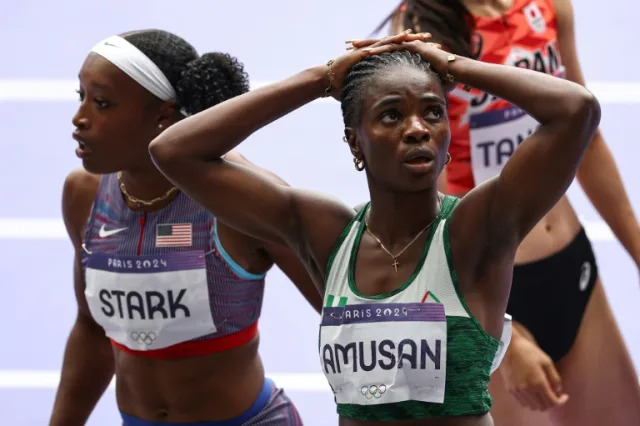 Breaking: Nigerian World Record Holder , Tobi Amusan Crashes Out of Olympic 100m Hurdles (Photo)