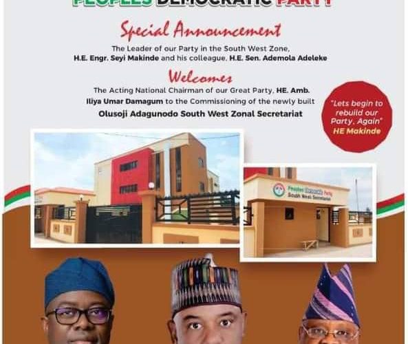 Odidiomo Applauds  Makinde over State-Of-The-Art Office for Southwest PDP