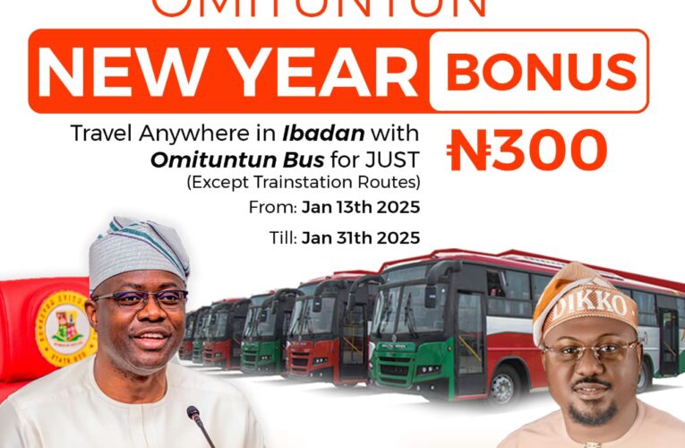 Excitement in Oyo as Omituntun Bus Announces Flat Fare ₦300