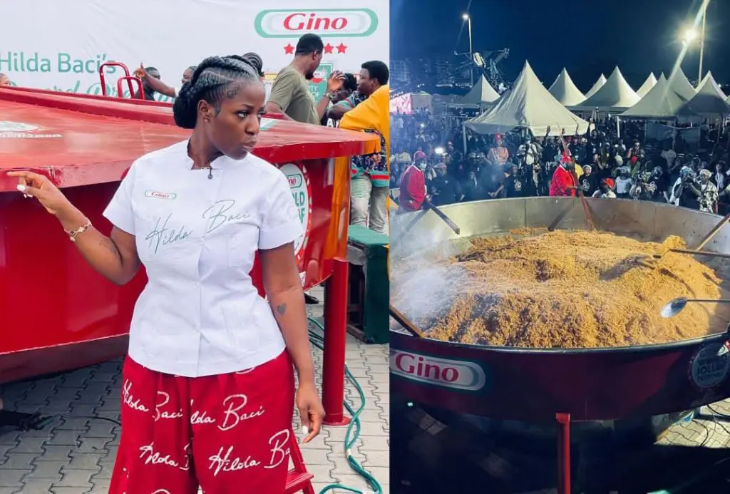 Just In:Hilda Baci Officially Bags Guinness World Record for Largest Serving of Nigerian-Style Jollof Rice(Video)