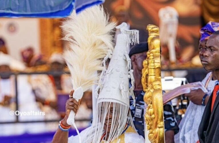 BREAKING: Tinubu Arrives Mapo Hall for Olubadan Coronation (Watch Video)