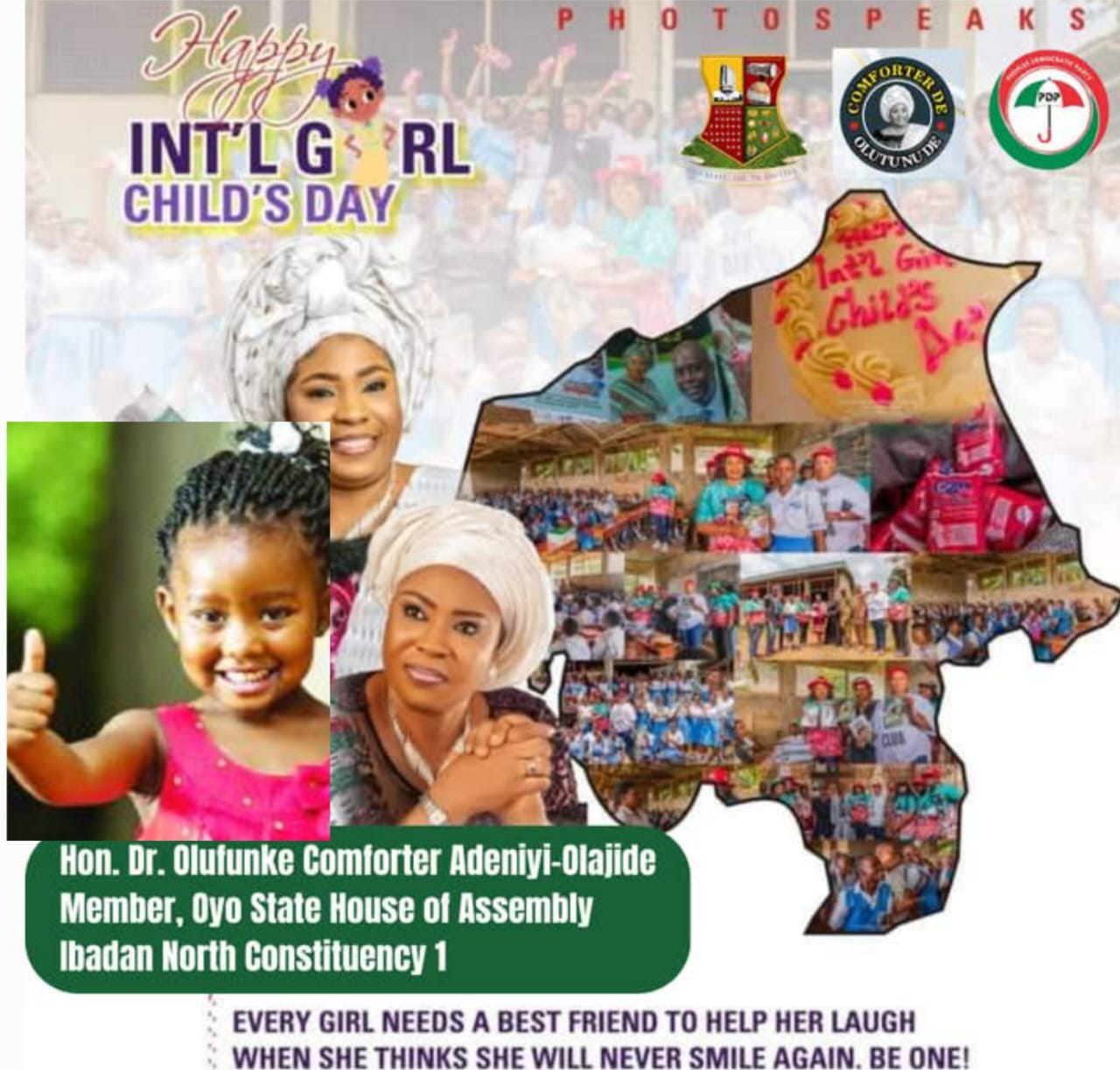 Oyo Lawmaker Hon. Olufunke Comforter Olajide Celebrates International Day Of The Girls Child Across Globe