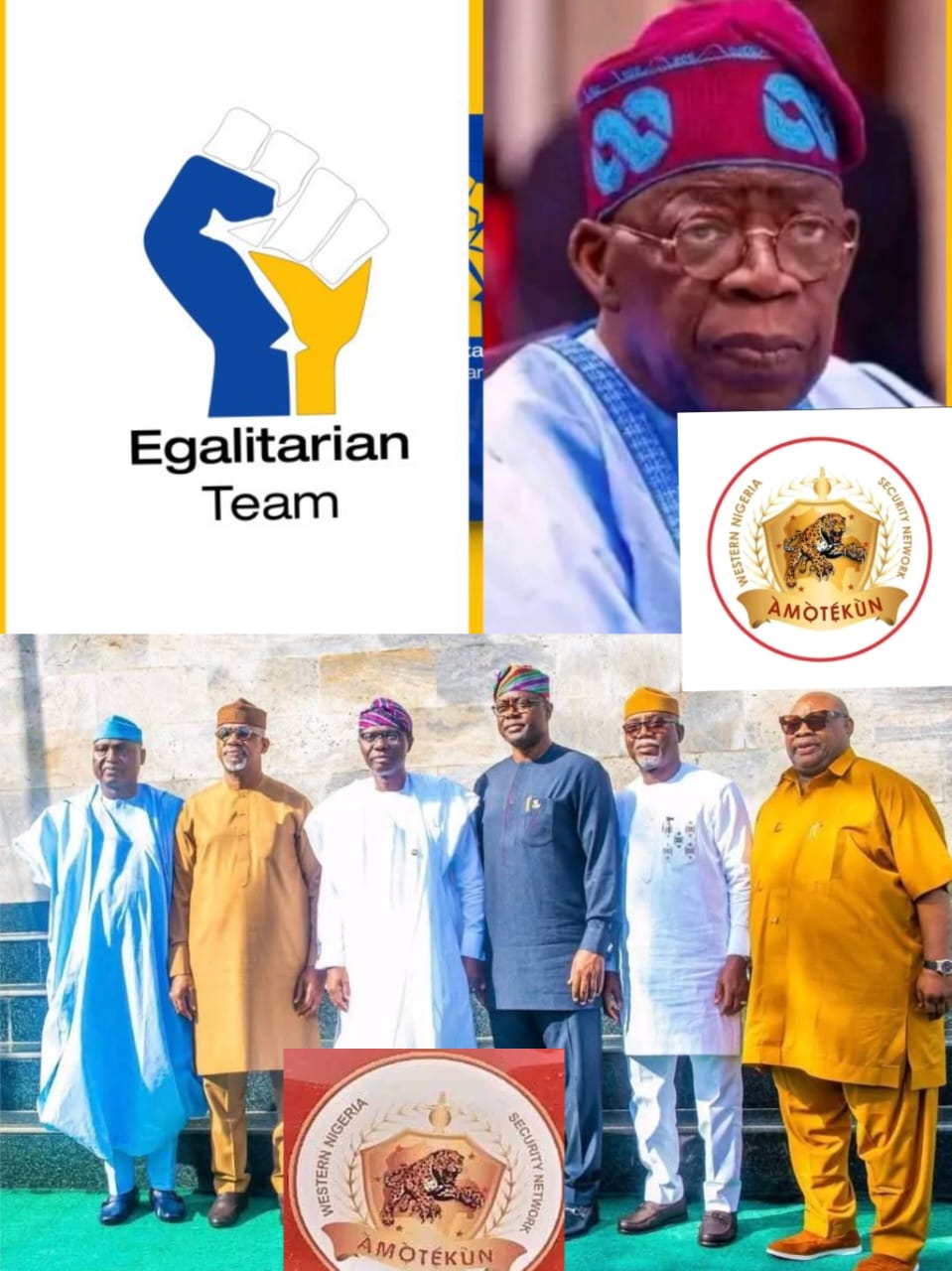 EGALITARIAN TEAM Urges Southwest Governors to Empower Amotekun, Calls on President Tinubu to Sign State Police Now