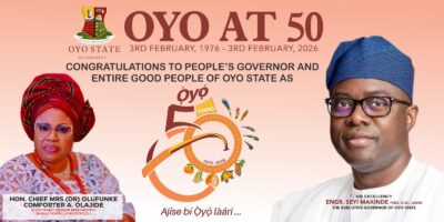 Oyo @ 50: Hon. Olufunke Comforter Applauds Makinde, Ladoja, Jemibewon, Other Icons of State Development