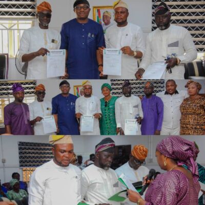 Just In: Olufade Swears In New Appointees After Dismissal of Wike-Gbolarunmi PDP Faction Appointees