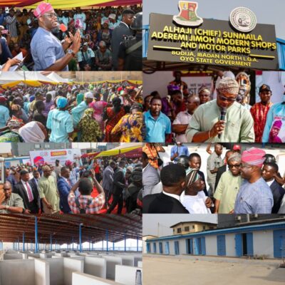 Olufade Delivers Landmark Bodija Market Project As Seyi Makinde Commissions 540 Shops, Motor Park
