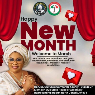 MARCH: OYO LAWMAKER , COMFORTER GREETS CONSTITUENTS, SEEKS STEADFASTNESS AS RAMADAN, LENT REACH MIDWAY