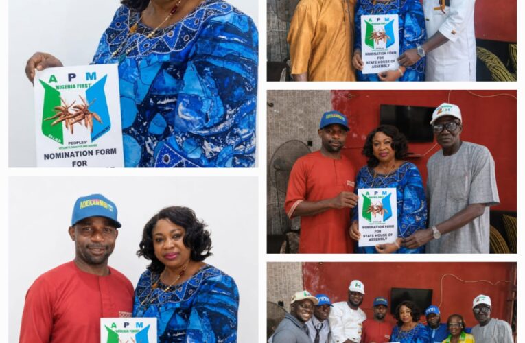 Just In: Hon. Comforter Picks APM Nomination Form, Promises Sustained Empowerment and Development