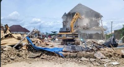 Govt demolishes building used as criminal hideout, arms storehouse
