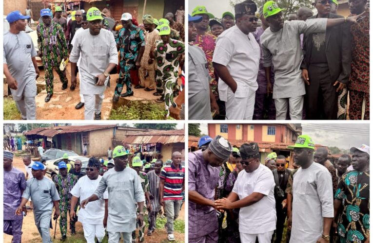 Photo:APM’ Senatorial Candidate,Ajadi, Police Authorities Assess Progress of Akintayo’s Police Station Project