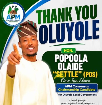 Akintayo Hails Olaide ‘Settle’ as APM Consensus Candidate, Urges People-Centred Leadership in Oluyole
