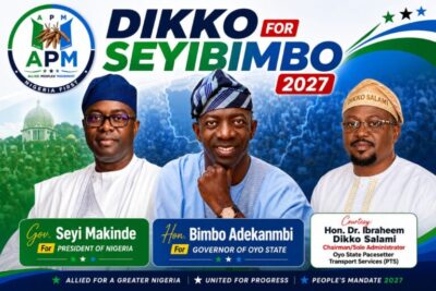 “You Are a Builder Par Excellence”Oyo PTS Chairman, Dikko, Hails Makinde, Backs Adekanmbi, Pledges Full Support for APM