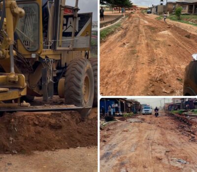 Akeem Olatunji continues grassroots infrastructure drive, grades inner community roads across Oluyole LG