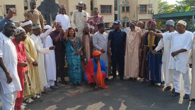 Hon. Comforter, Oyo Assembly Receive Sarki Hausawa of Ibadanland on Courtesy Visit